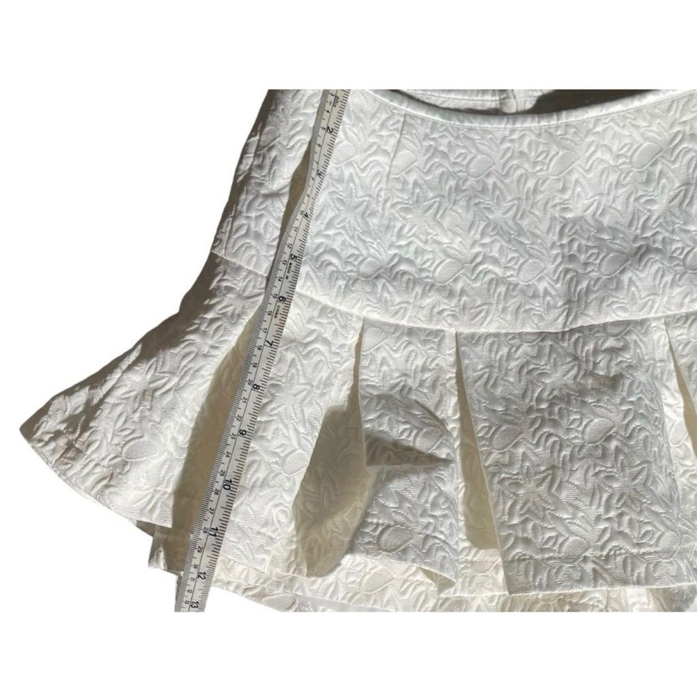 White Ruffle Skort Cottagecore Boho Mini 26" Waist Size Small - Picture 6 of 9